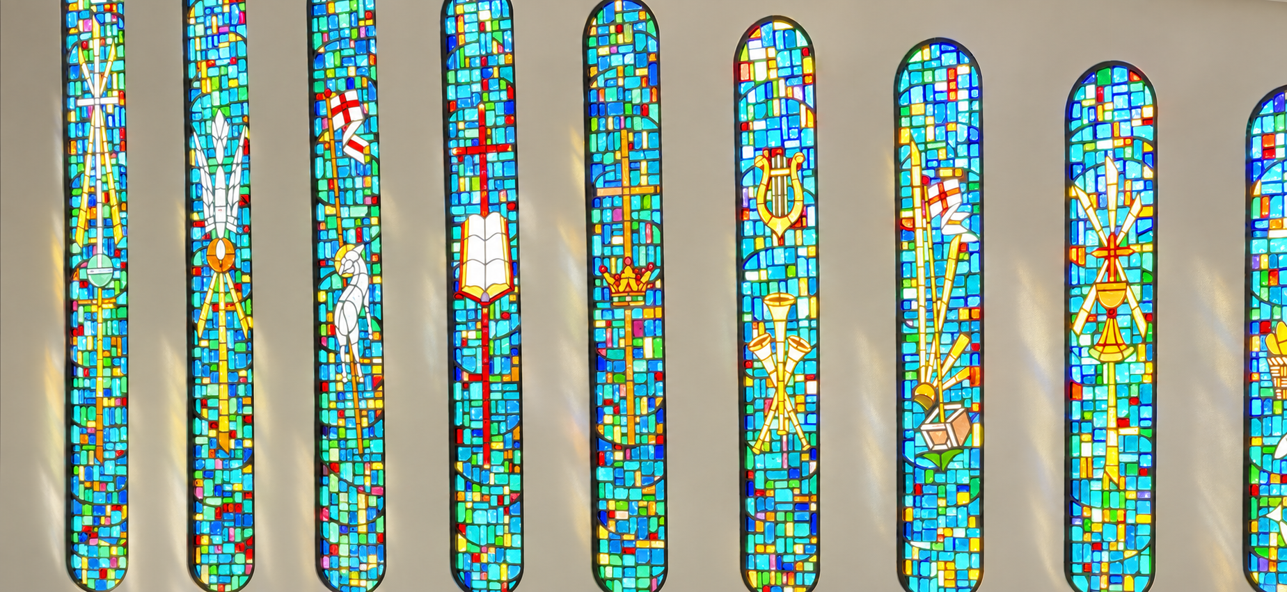 Stained glass church windows